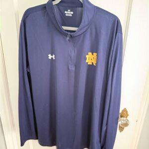 Under Armour Dark Blue Zip Pullover Notre Dame